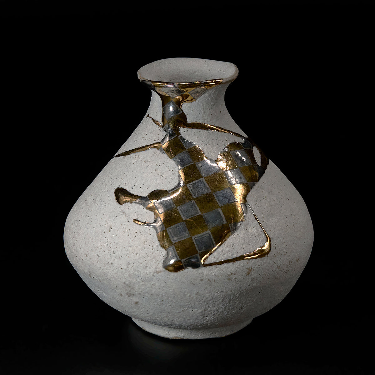 ☆追加掲載☆《恋する酒呑童子2026》富田啓之 粉引金彩市松文徳利