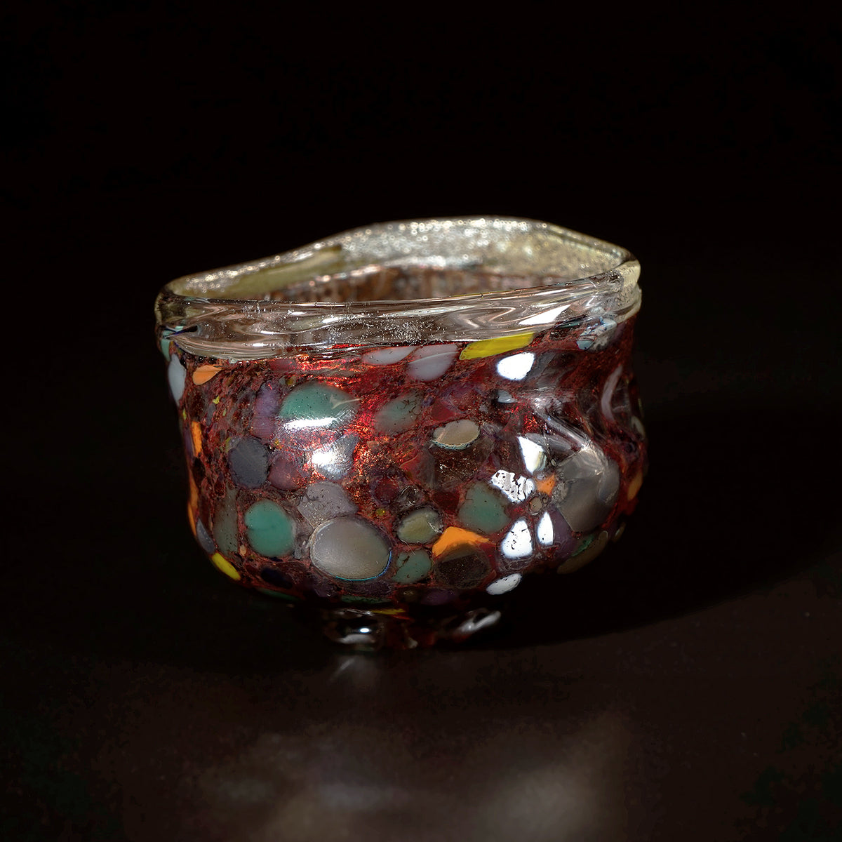 ベルギー王室御用達名門ガラス会社のカッティングガラス盃３点（日本の三ッ重盃？） ベルギー王室御用達名門ガラス会社のカッティングガラス盃3点