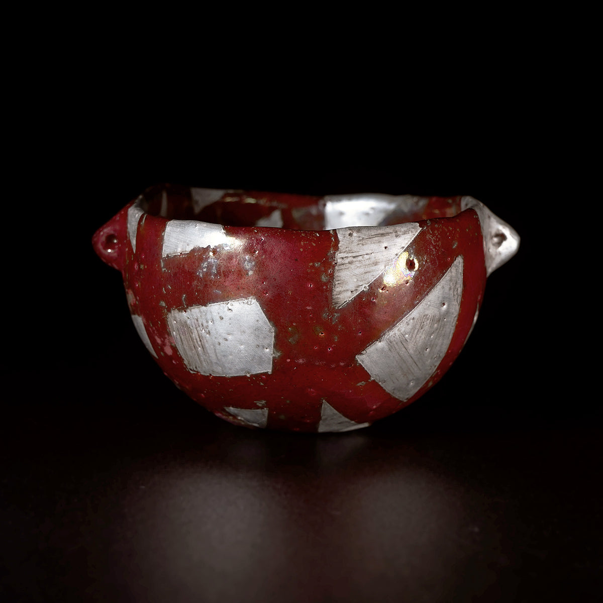 白磁金襴手枝垂柳文蓋向六客△価格変更 白磁金襴手枝垂柳文蓋向六客