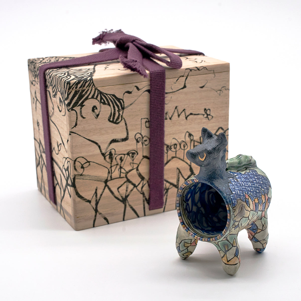 期間限定】《恋する酒呑童子2026》小孫哲太郎 馬形馬目紋酒呑器