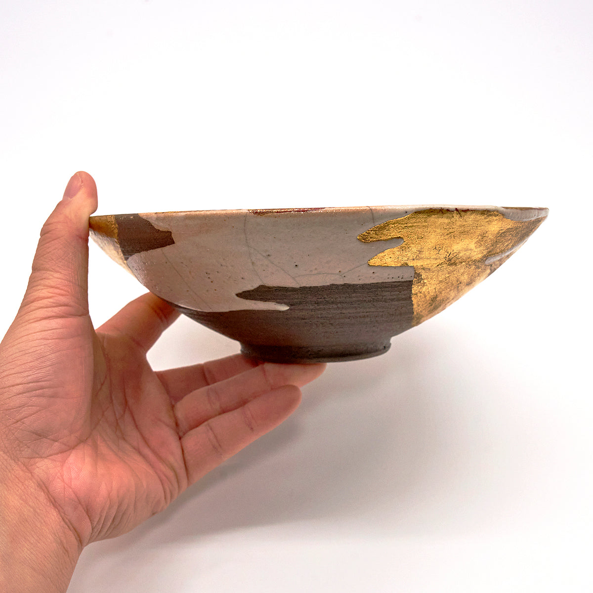 菱田賢治 金彩陶漆鉢 HSDPL009P – 白白庵（PAKUPAKUAN）