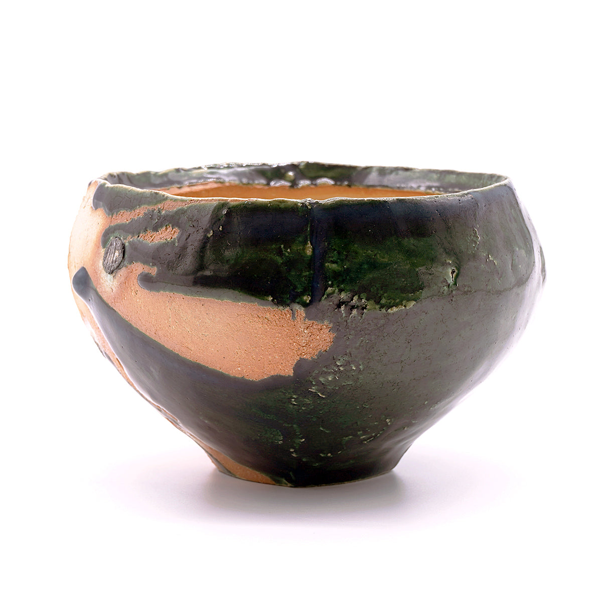 寺田鉄平 織部向付 扇形 漆継ぎ 寺田鉄平 織部花器 TRDFV016 – 白白庵（PAKUPAKUAN）