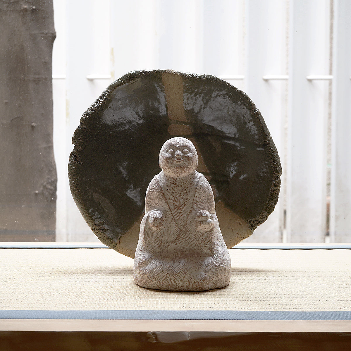 江戸時代後期天保年間当時物地蔵菩薩細密造形美５２センチ木製木彫彫刻 
