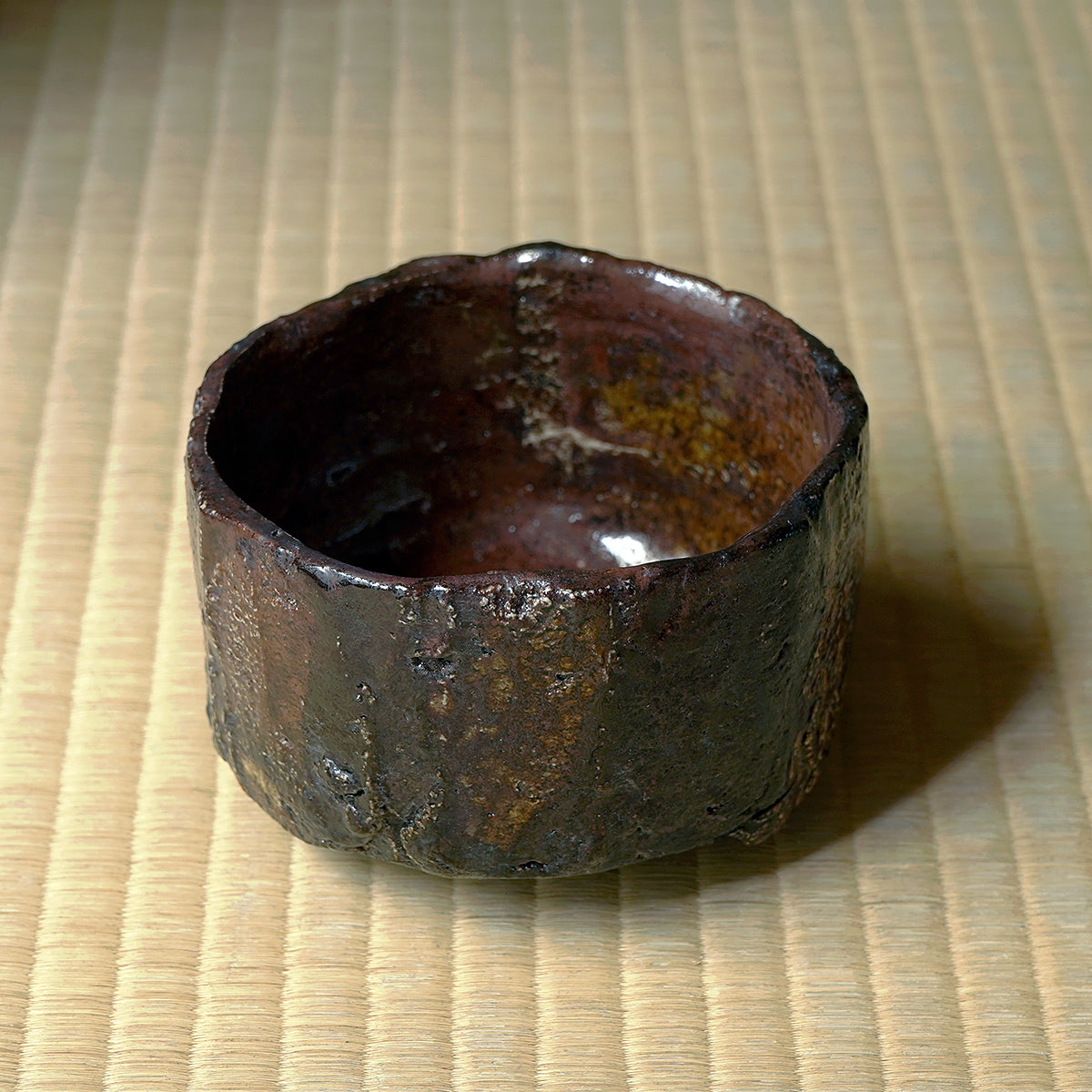 穂高隆児　窯変黒茶盌　HDKTB095