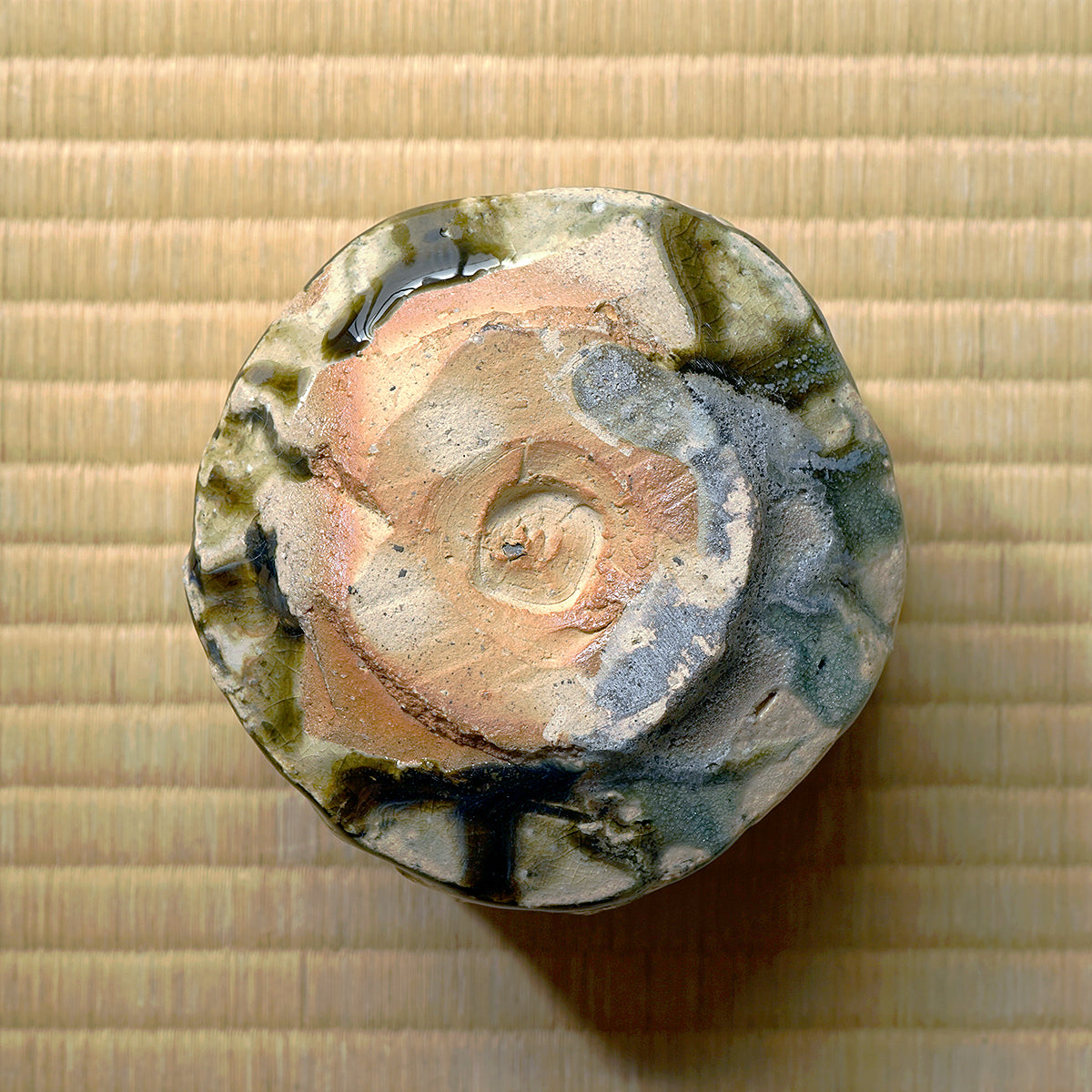 穂高隆児　塩釉窯変鉄釉茶盌　HDKTB094