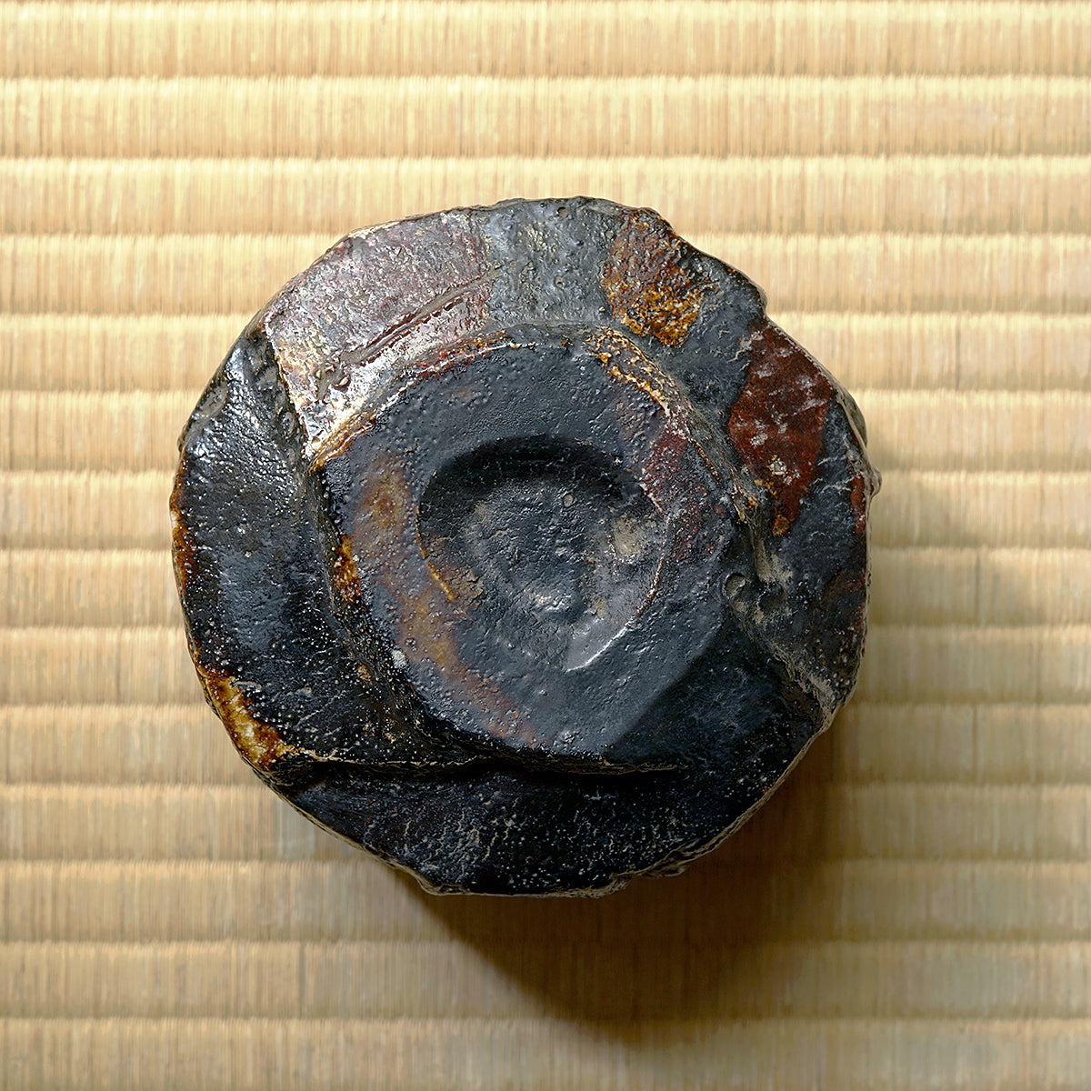 穂高隆児　窯変黒茶盌　HDKTB095