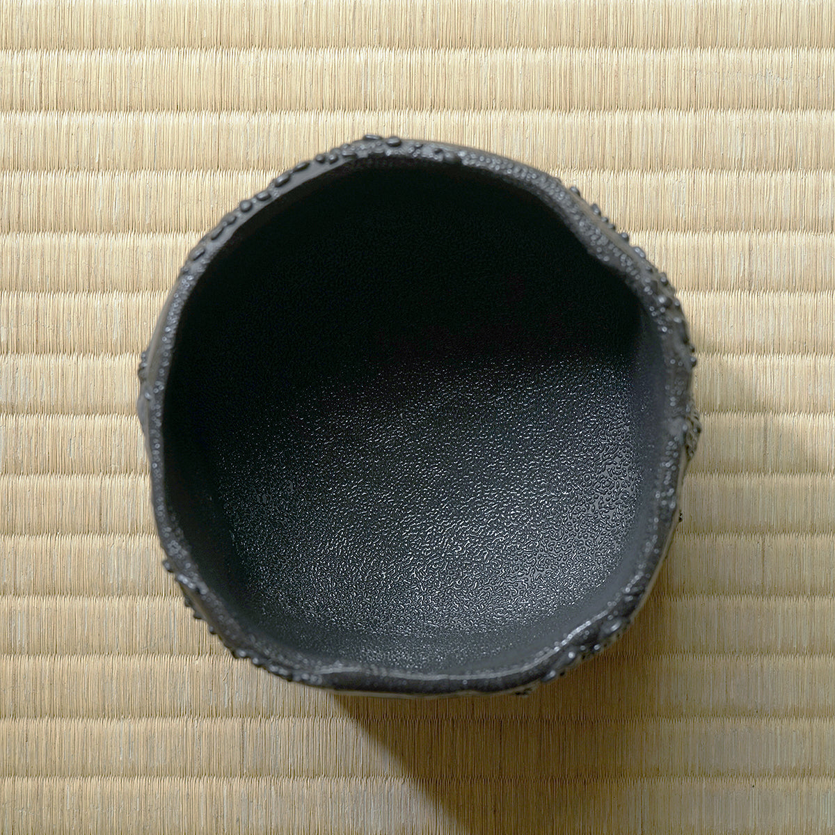 穂高隆児　黒梅花皮茶盌　HDKTB104