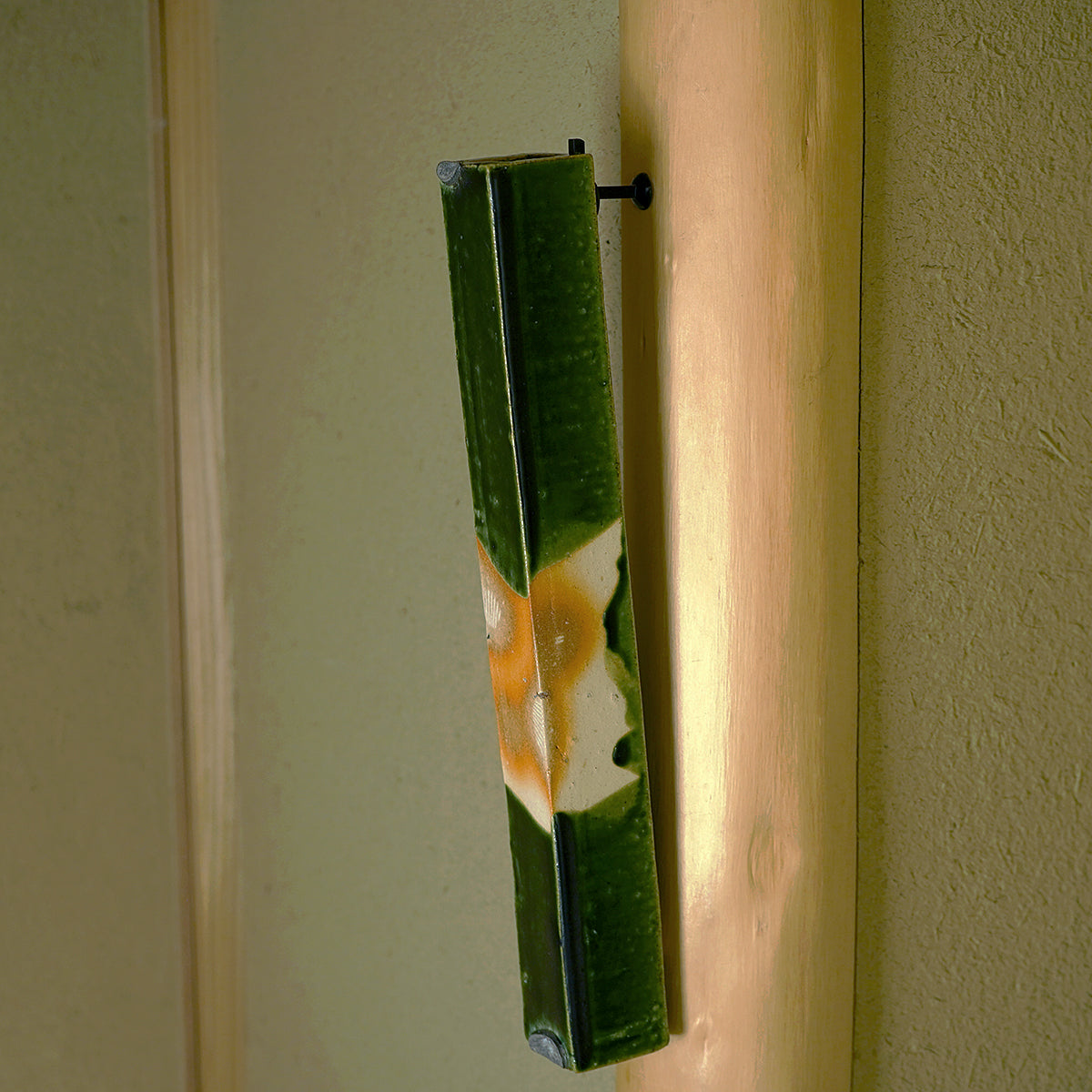 伊藤千穂　貝跡織部角掛け花入　ITCFV015P