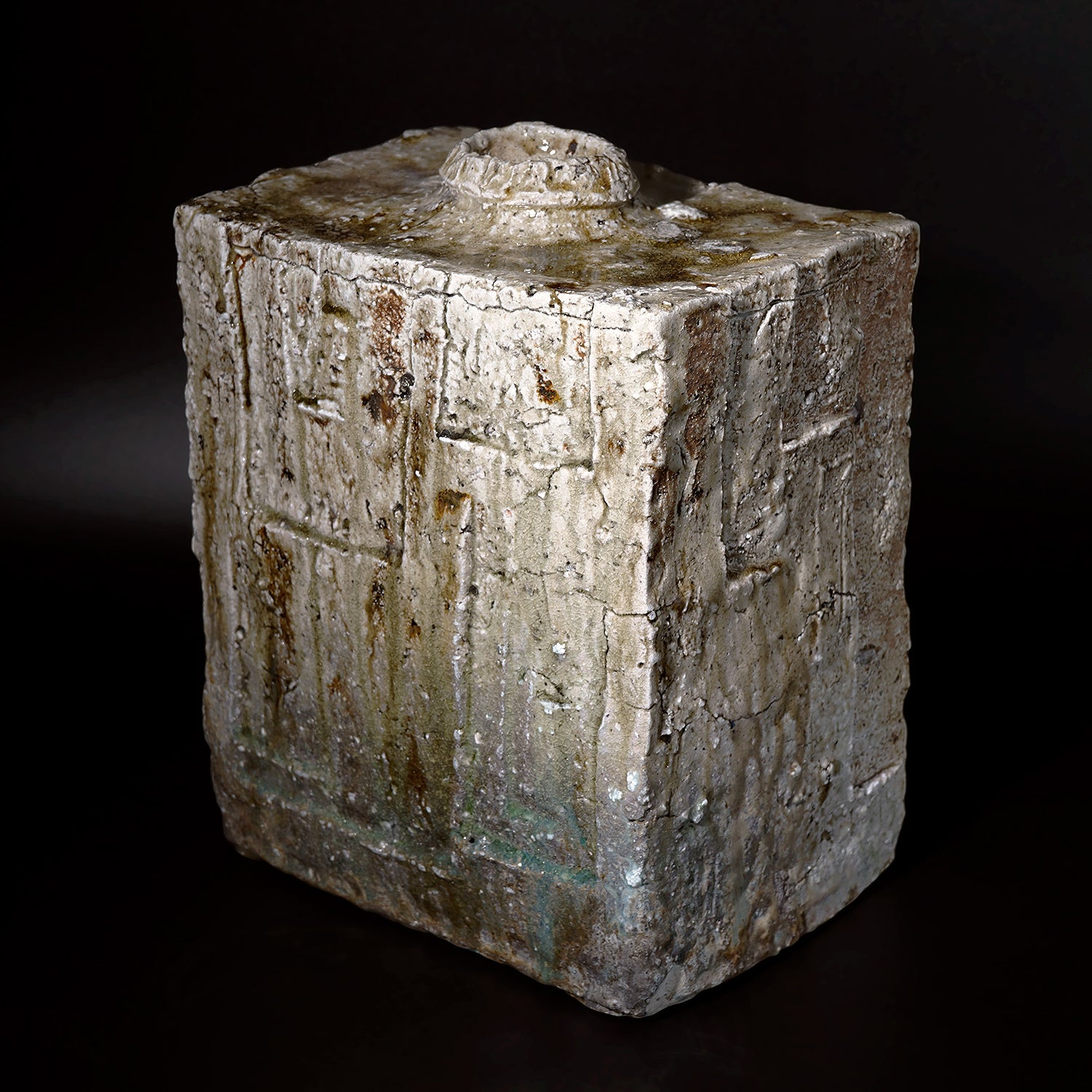 期間限定】《月下の茶会》篠原希 引出角花入 SHNHFV001 – 白白庵