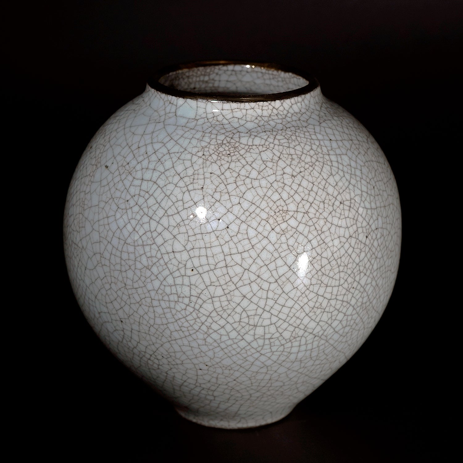 【期間限定】《Life with the Bloom》伊藤千穂　貫入金彩壺（中）　ITCBFV003