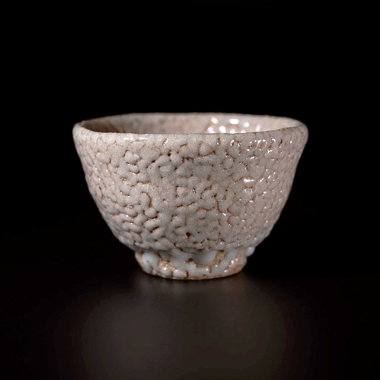 【期間限定】《Life with the Bloom》伊藤千穂　利休白梅花皮ぐい呑　ITCBGN013