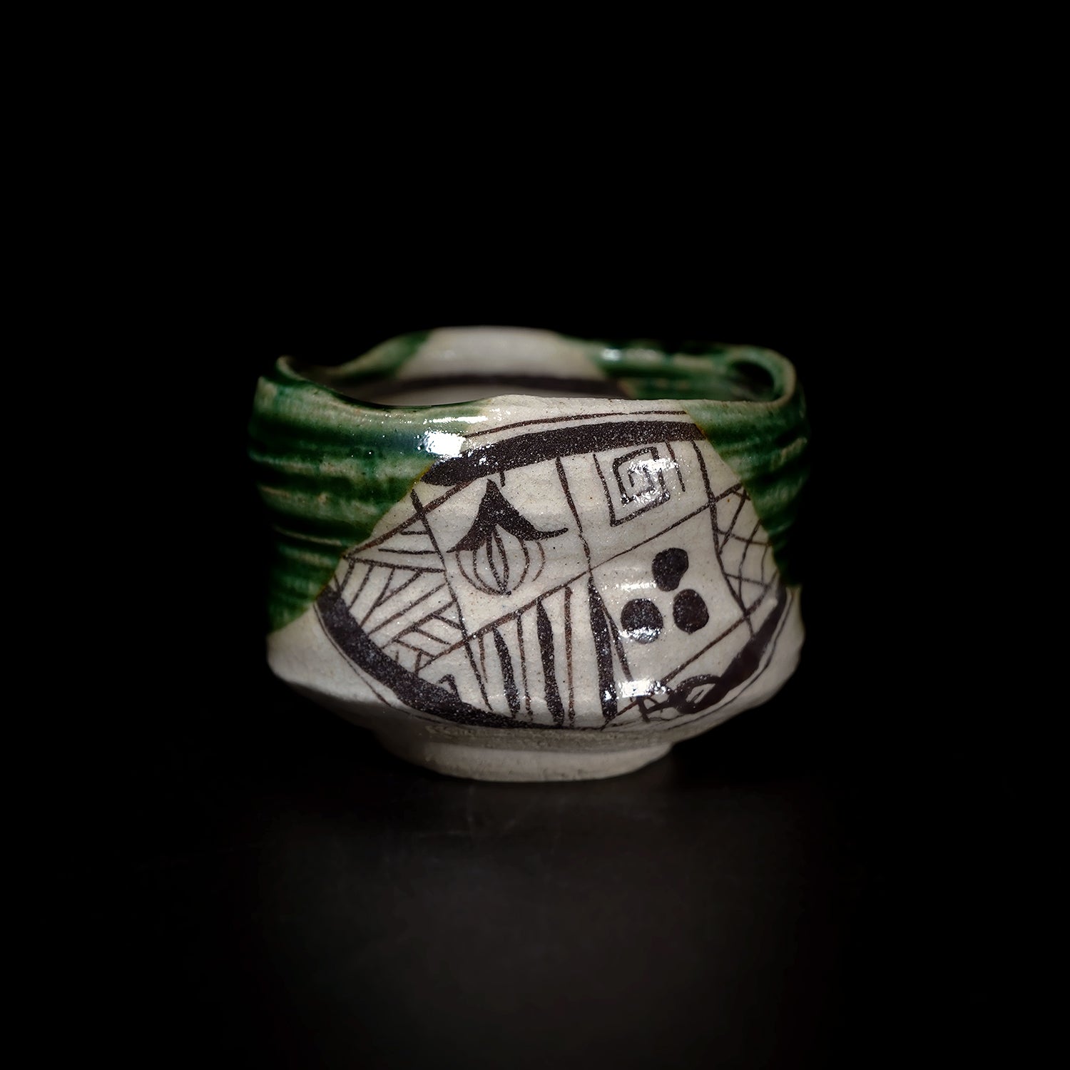 【期間限定】《Life with the Bloom》伊藤千穂　織部ぐい呑　ITCBGN040