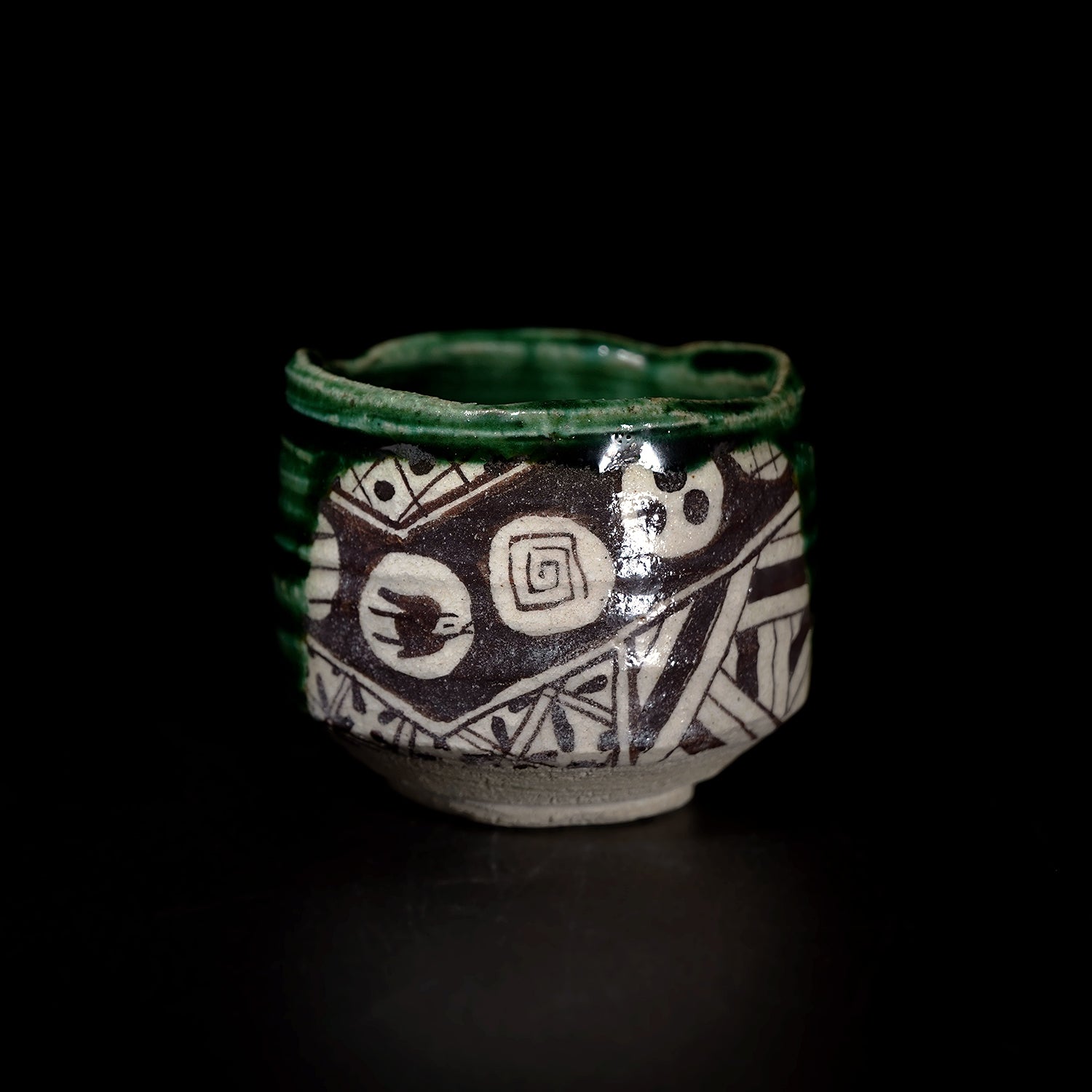 【期間限定】《Life with the Bloom》伊藤千穂　織部ぐい呑　ITCBGN041