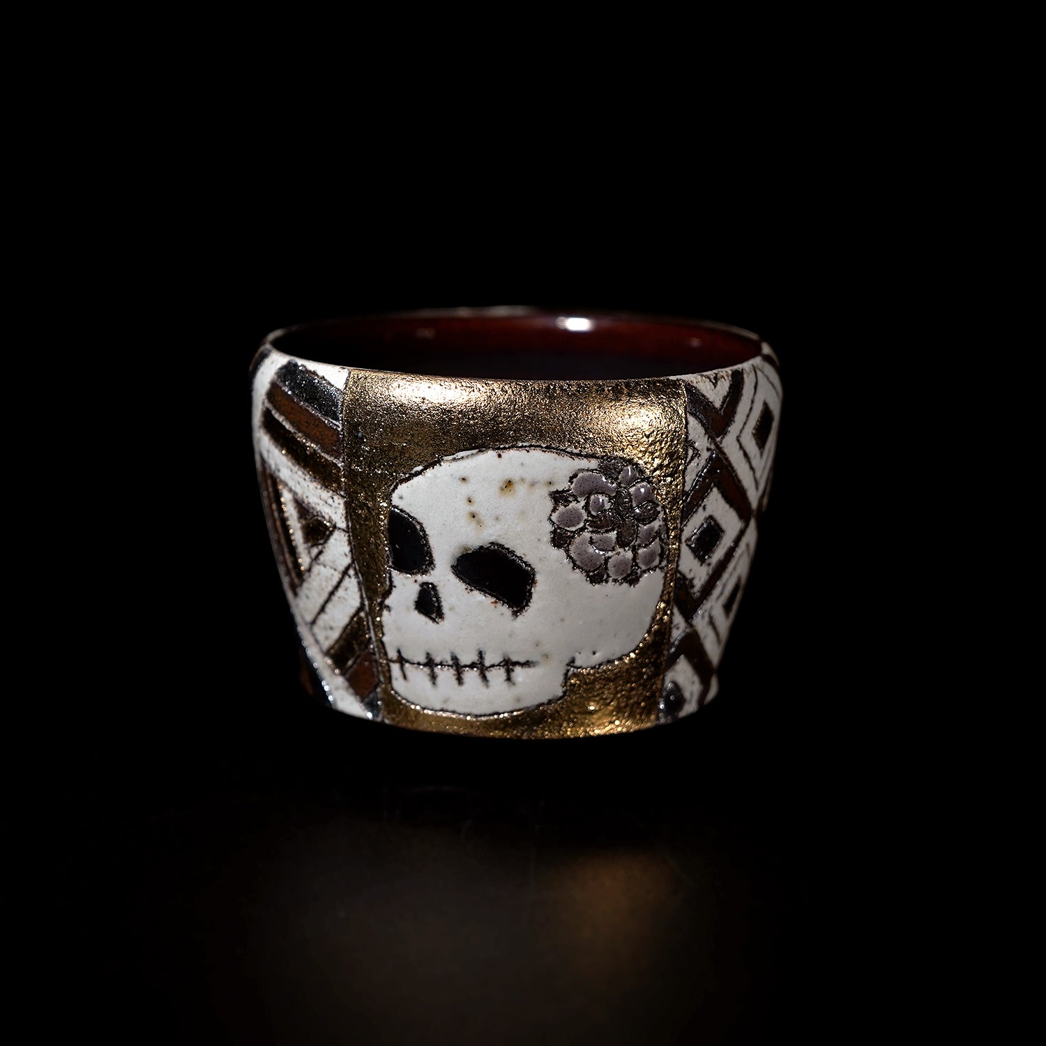 【期間限定】《Life with the Bloom》伊藤千穂　「煌髑髏」ぐい呑　ITCBGN048