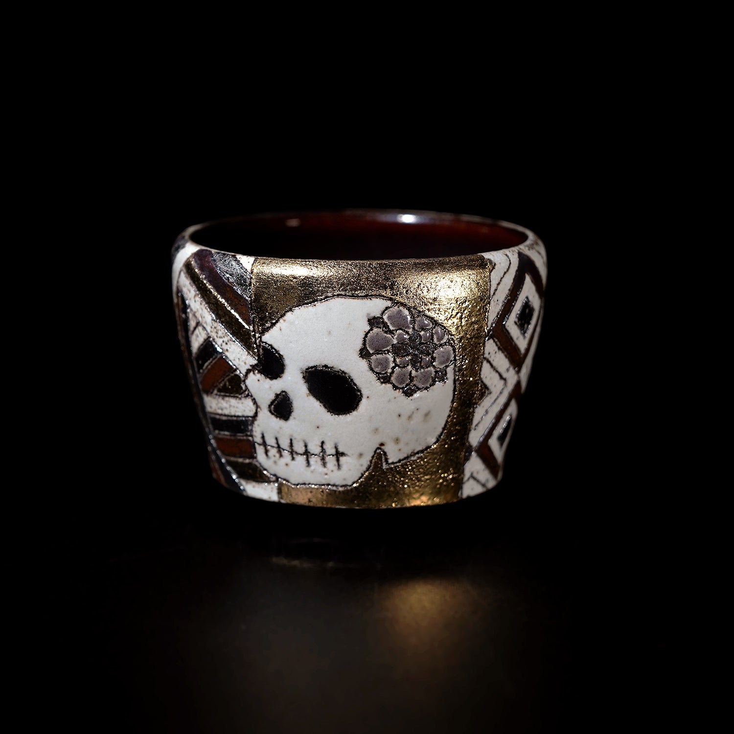 【期間限定】《Life with the Bloom》伊藤千穂　「煌髑髏」ぐい呑　ITCBGN049