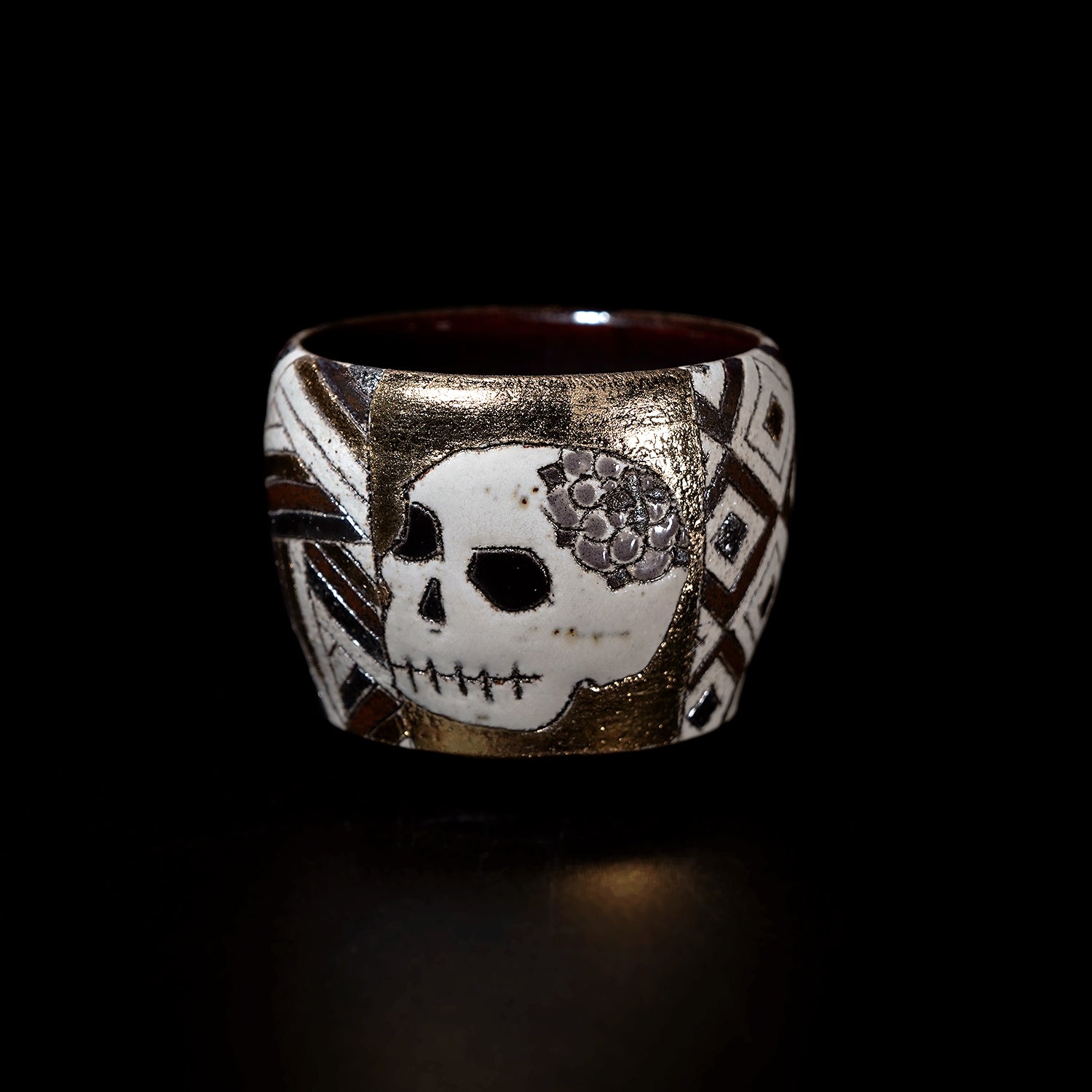 【期間限定】《Life with the Bloom》伊藤千穂　「煌髑髏」ぐい呑　ITCBGN050