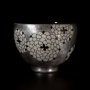 期間限定】《Life with the Bloom》伊藤千穂 茶碗「銀彩ダリア