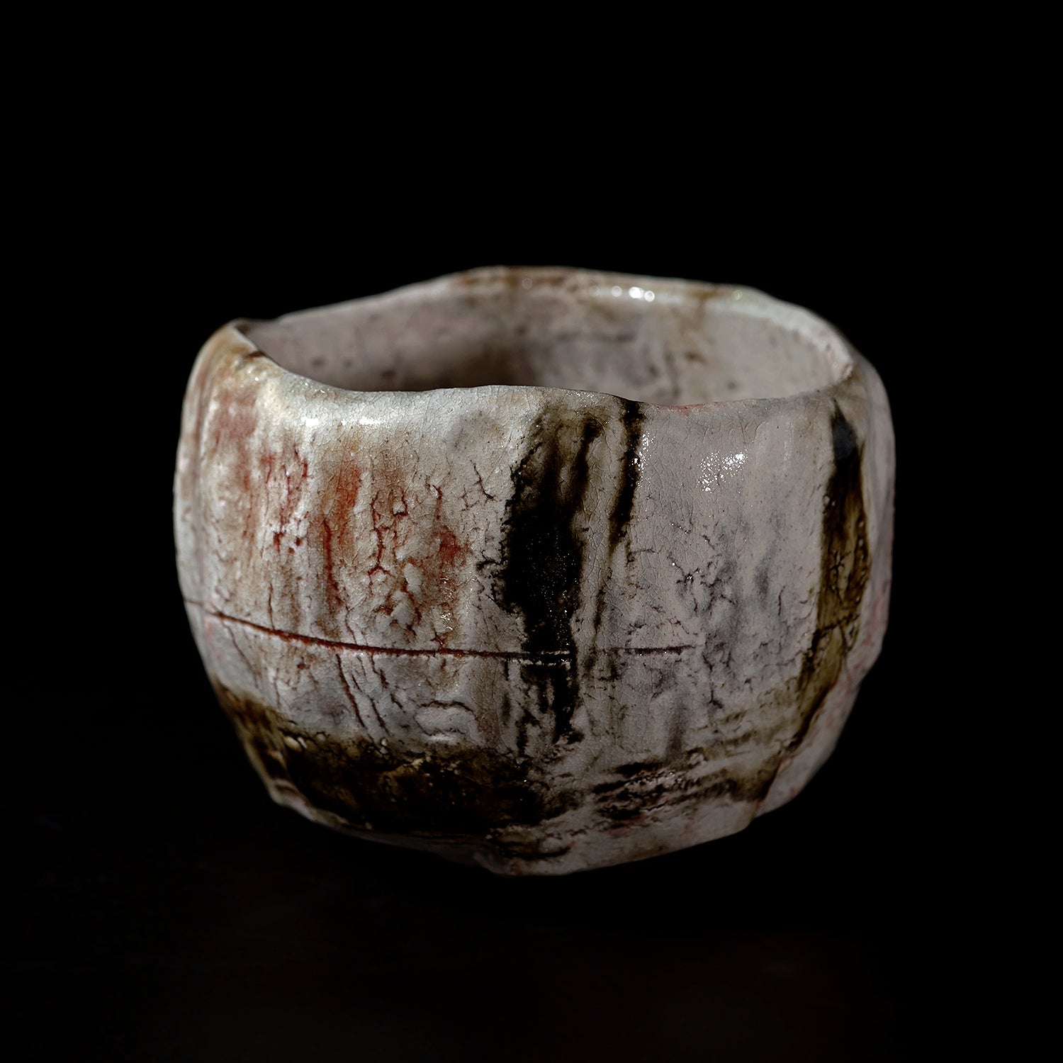 期間限定】《紅白茶湯初め2026》穂高隆児 窯変華茶盌 HDKNTB002 – 白白