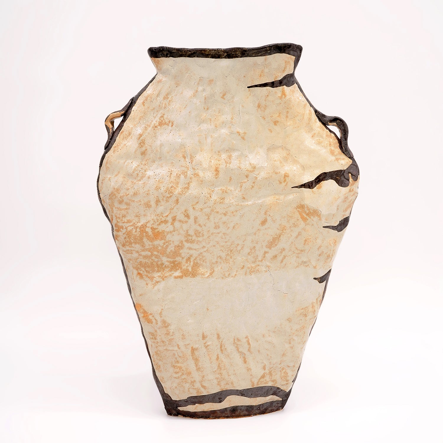 かのうたかお　錆絵線壺　KNTTU035