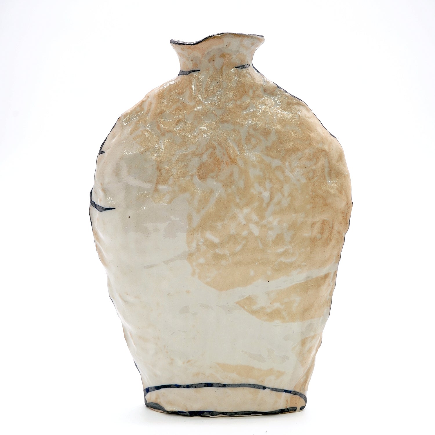 かのうたかお 染付線壺 KNTTU046 – 白白庵（PAKUPAKUAN）