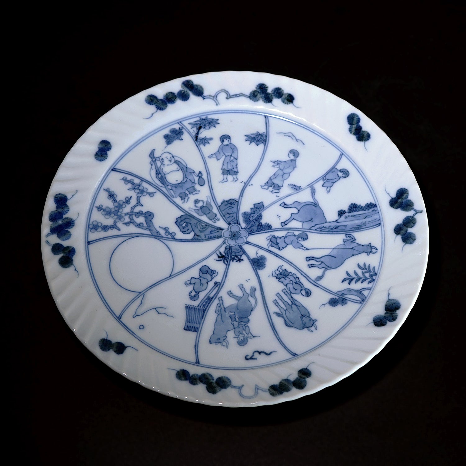 期間限定】《干支物☆縁起物展 2025》川上真子 十牛図 平皿 KKMHPL002