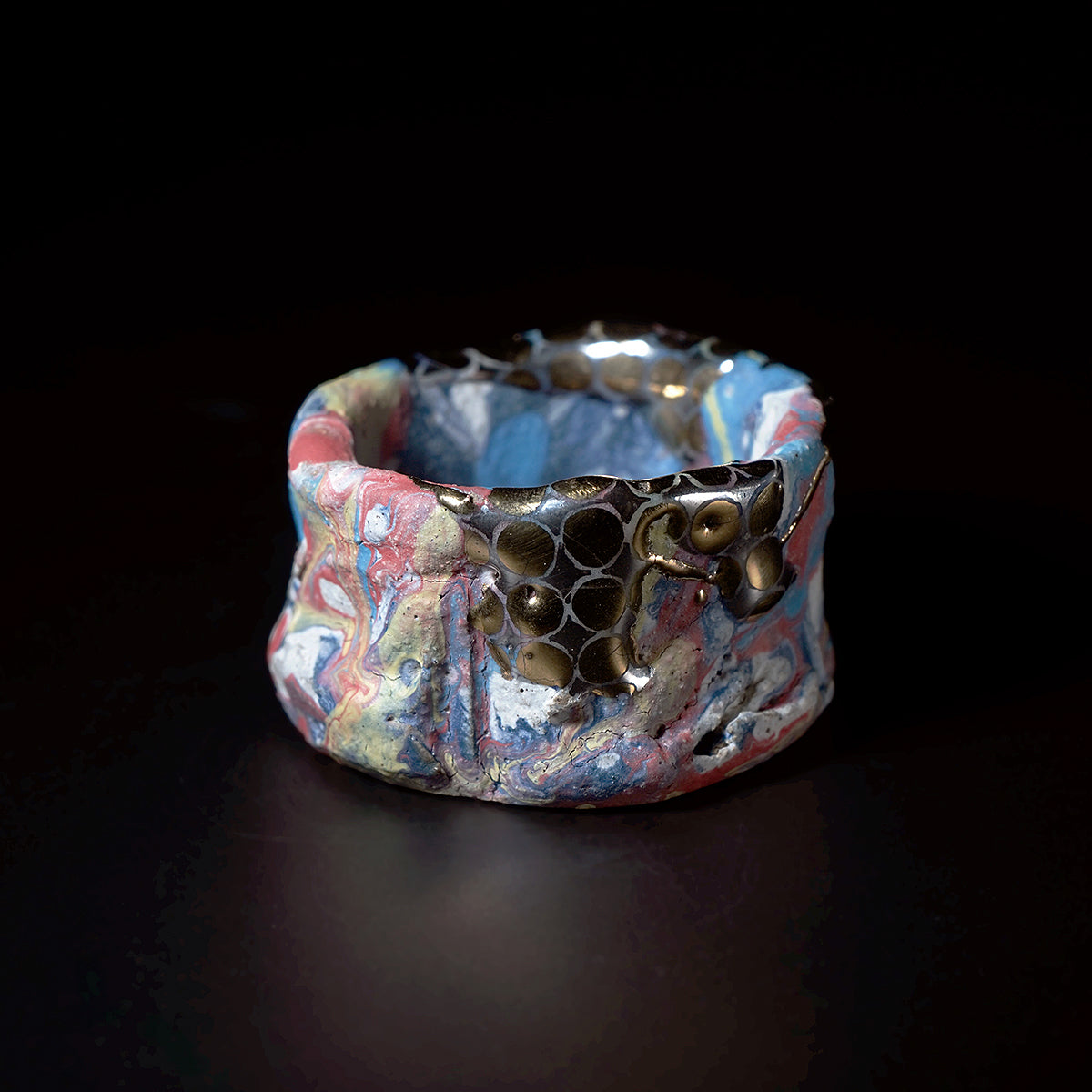 富田啓之 色絵金彩水玉文蓋置 TMTTI027P – 白白庵（PAKUPAKUAN）