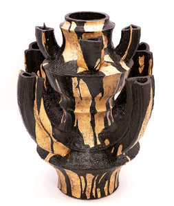 富田啓之 黒釉金彩多口壺 TMTFV051P – 白白庵（PAKUPAKUAN）