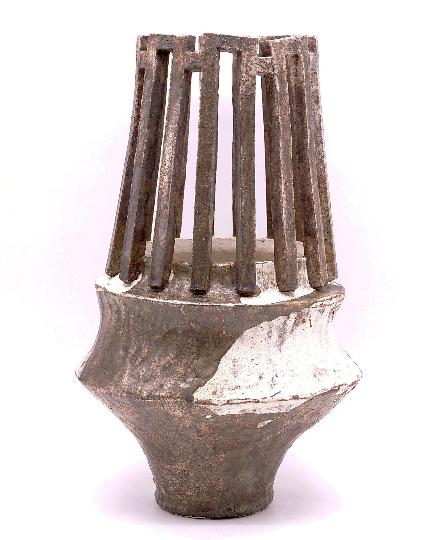 富田啓之　銀冠粉引壺　TMTFV056P