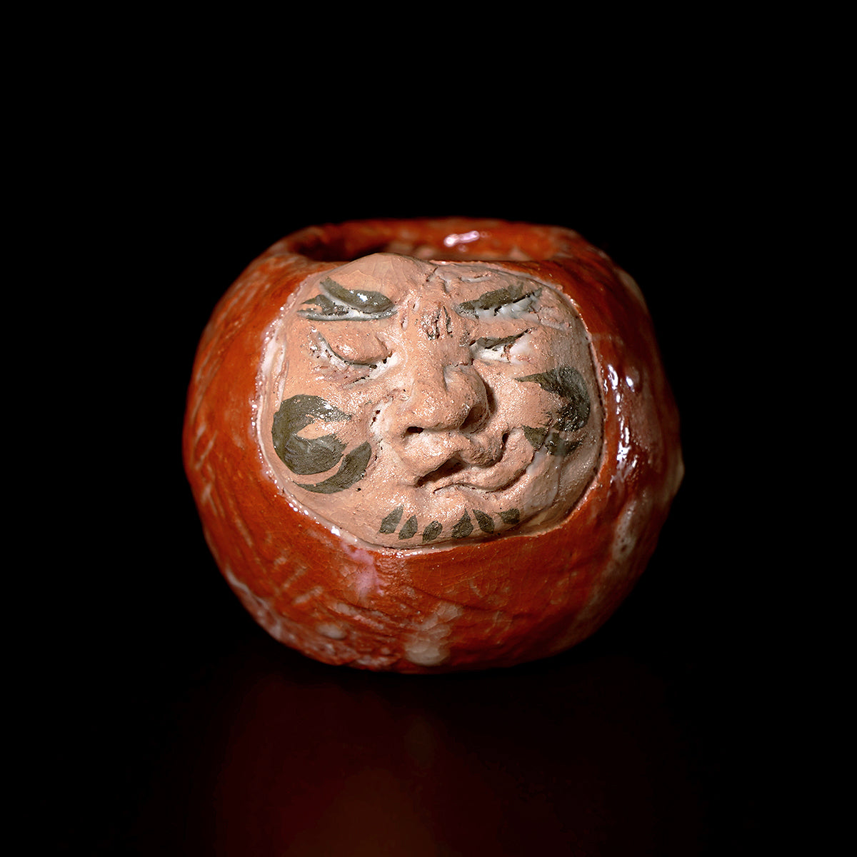 津田友子　だるま蓋置　「重いねん」　g-172　TSDTI077