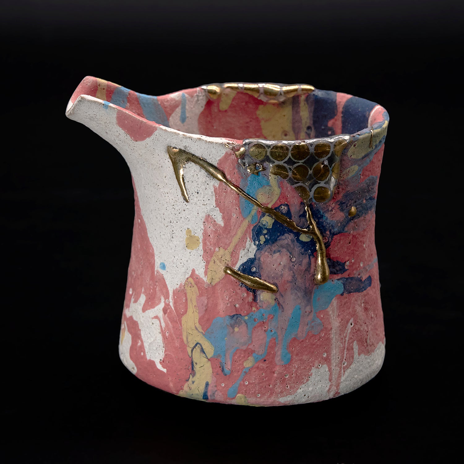 期間限定】《恋する酒呑童子2026》富田啓之 虹色金彩水玉文片口