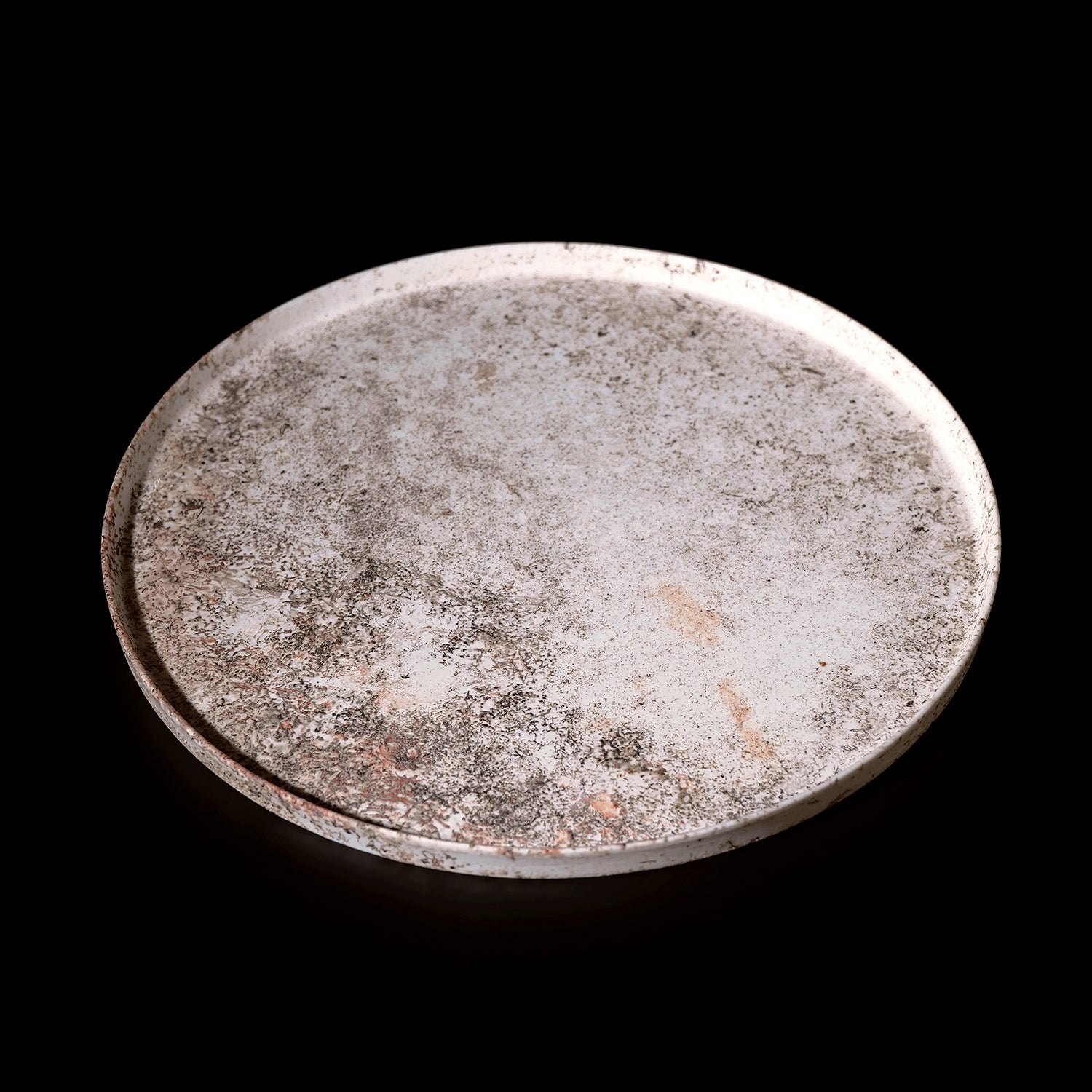 松本治幸　白磁窯変皿　 HRYPL013