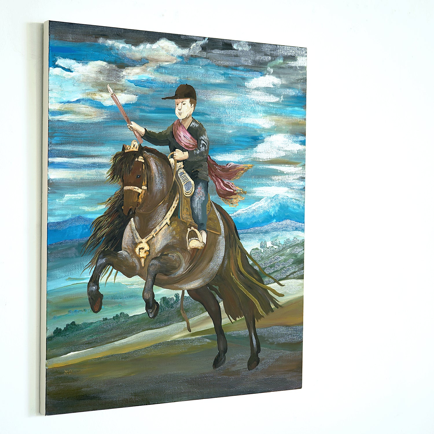 天空の馬　贄田越郎画 期間限定】《干支物☆縁起物展 2025》海野貴彦 「騎馬像」 KINHPN001