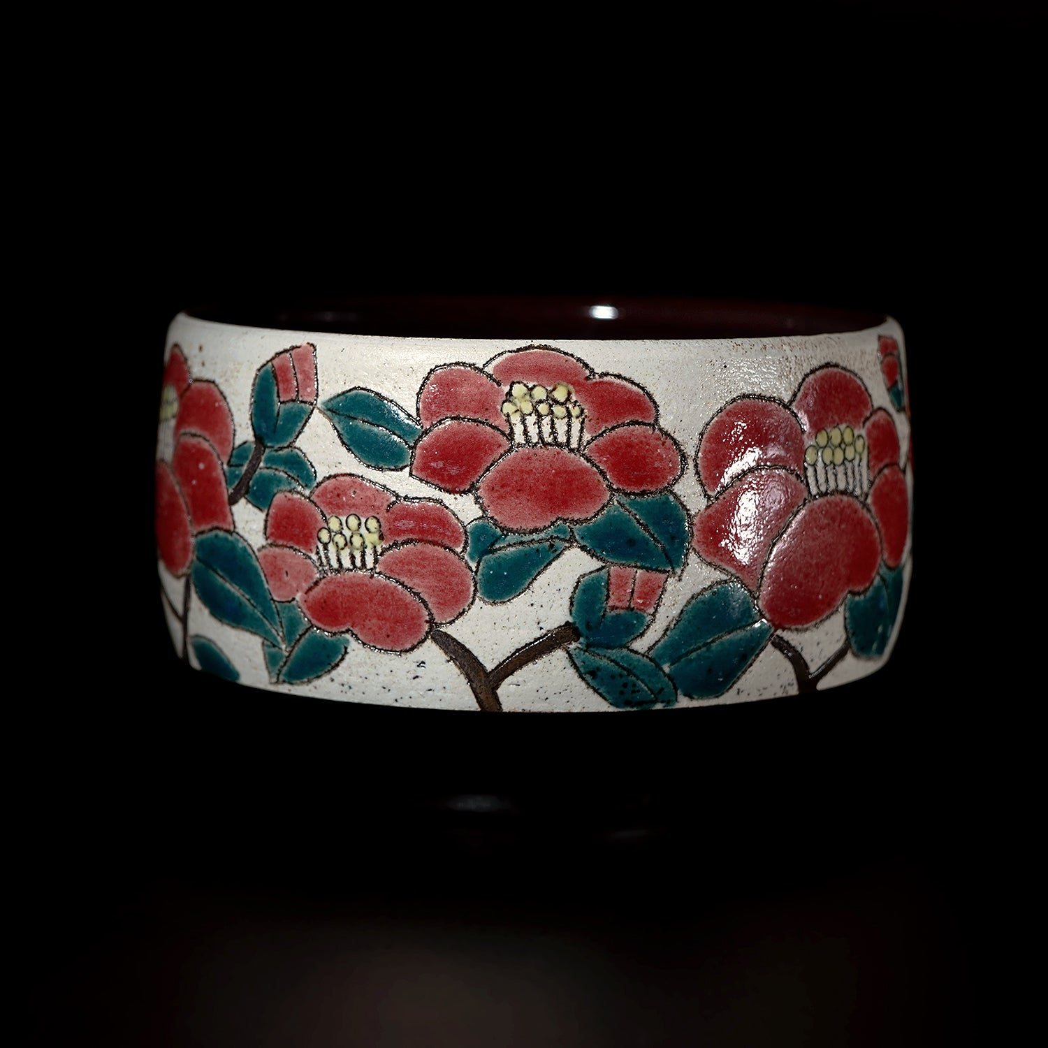 伊藤千穂 茶碗「椿」 ITCTB046P – 白白庵（PAKUPAKUAN）