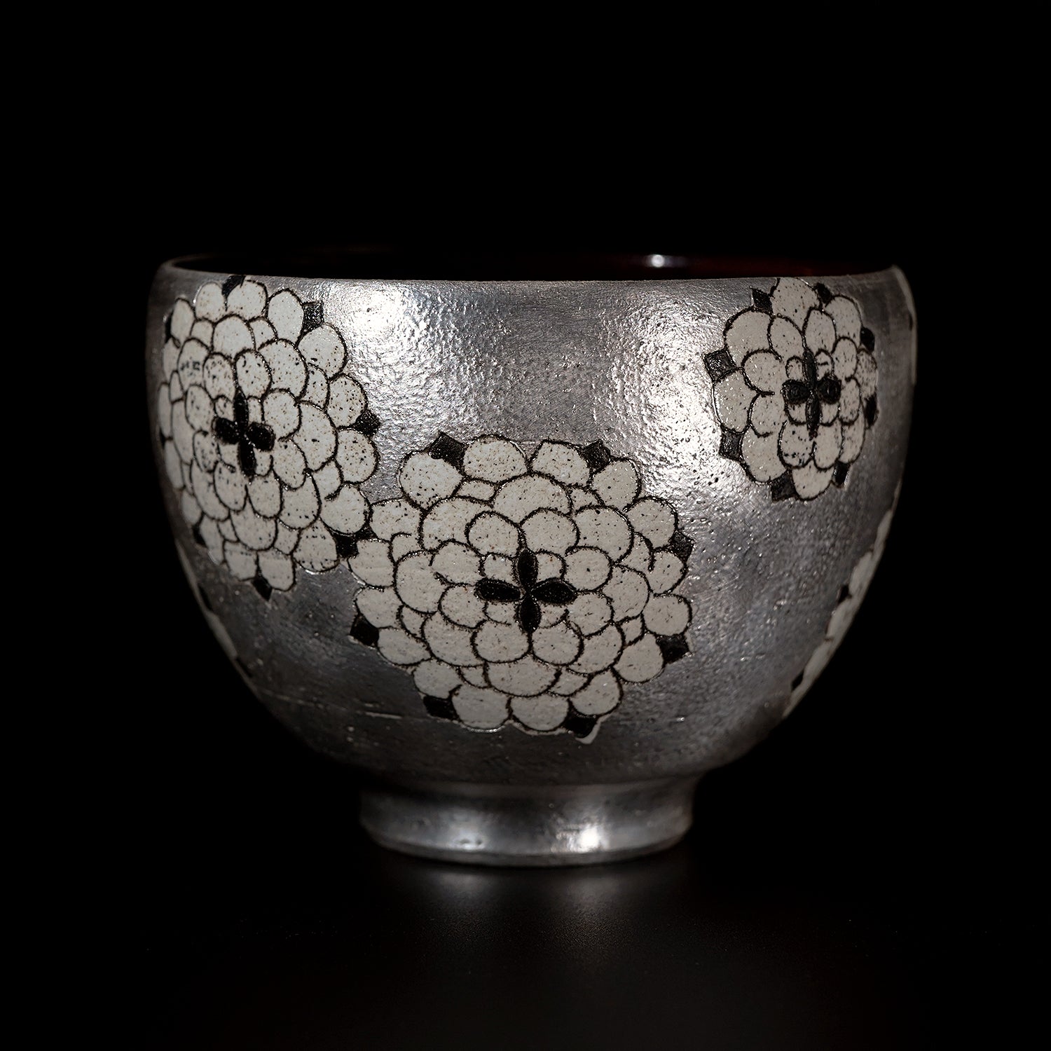 【期間限定】《Life with the Bloom》伊藤千穂　茶碗「銀彩ダリア」　ITCBTB029