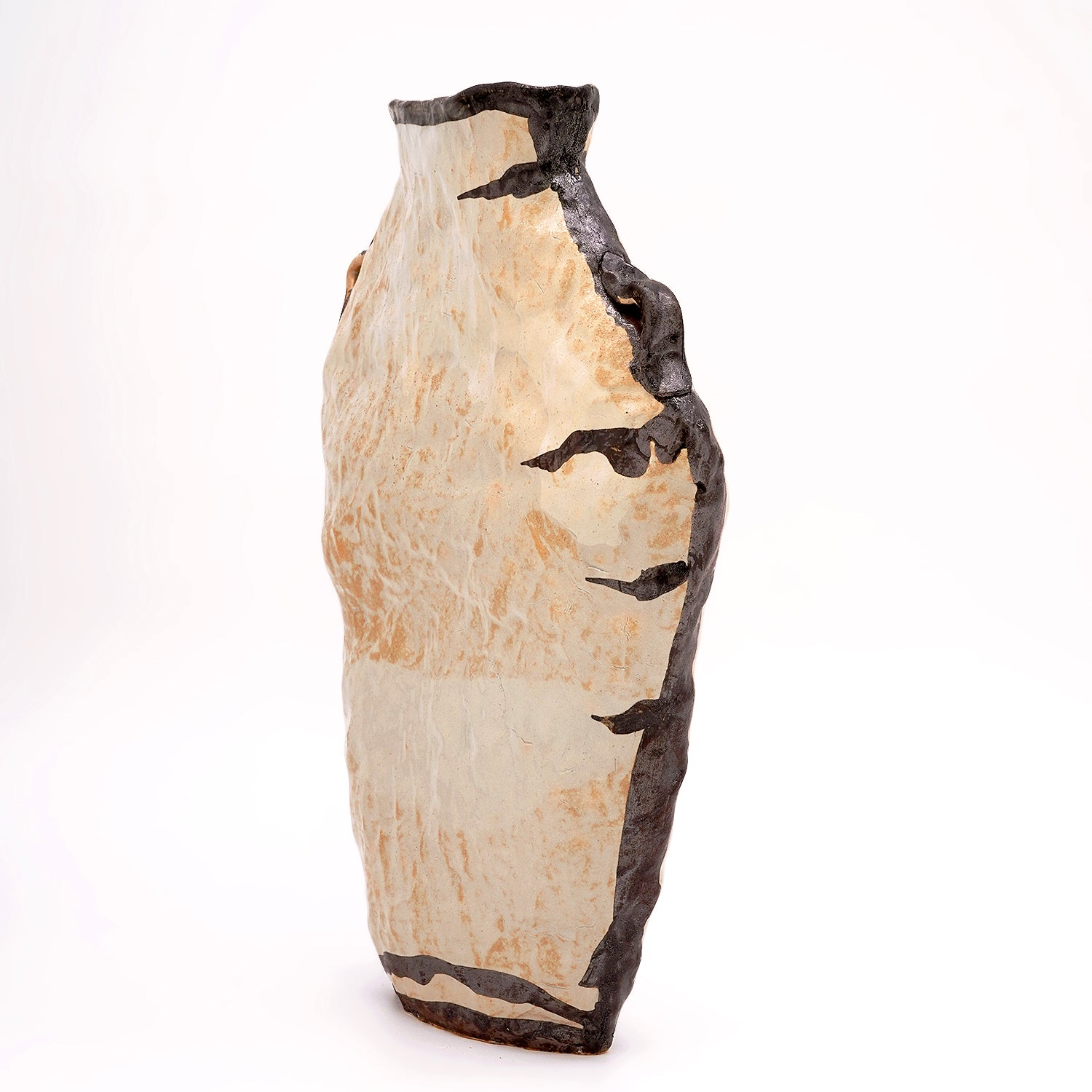 かのうたかお　錆絵線壺　KNTTU035