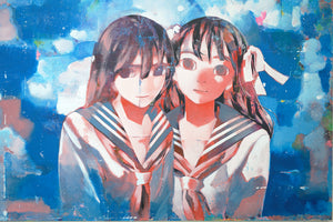 大槻香奈　「空想」　アクリル画 少女 バブルガム セーラー服 大槻香奈 OHTSUKI Kana – 白白庵（PAKUPAKUAN）