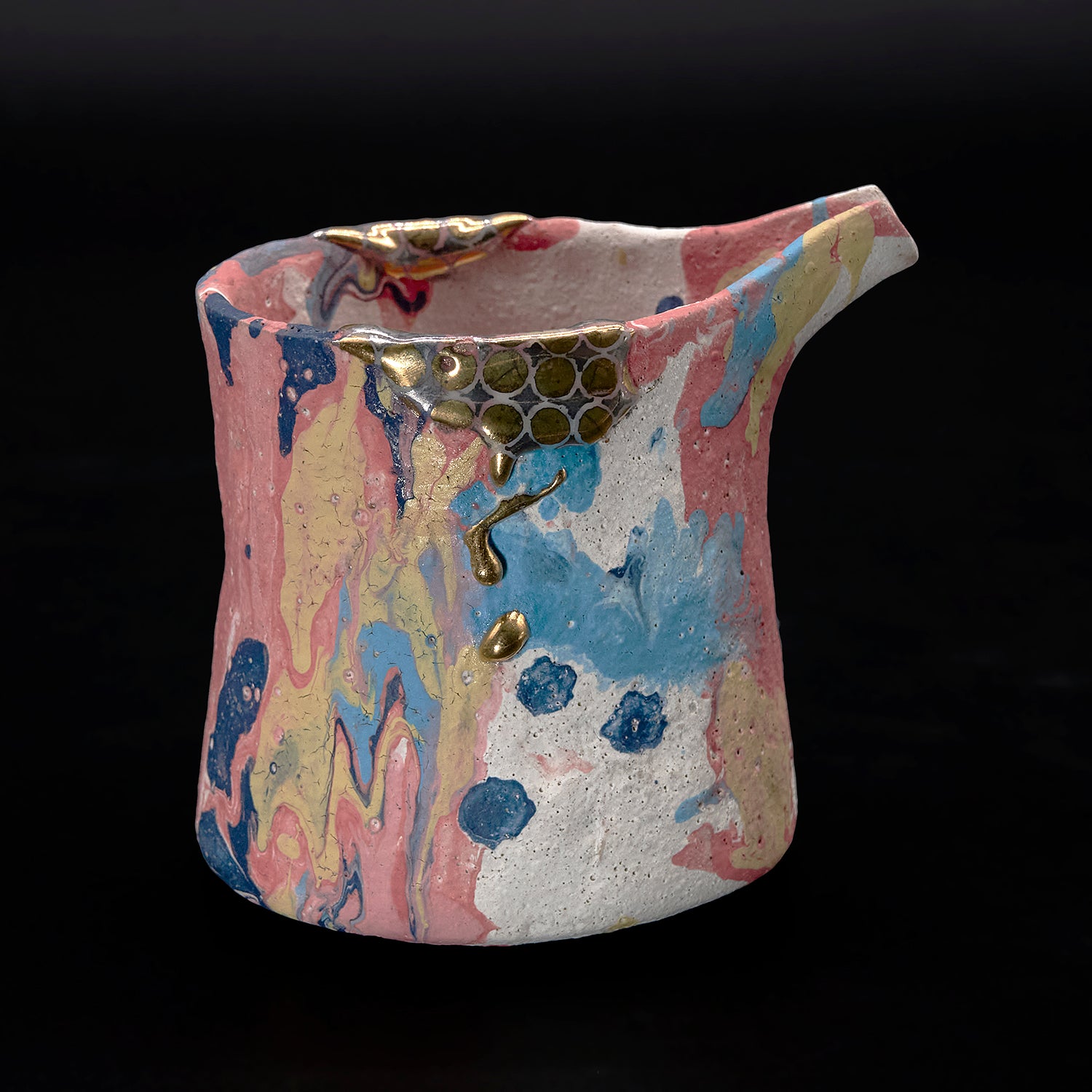 期間限定】《恋する酒呑童子2026》富田啓之 虹色金彩水玉文片口