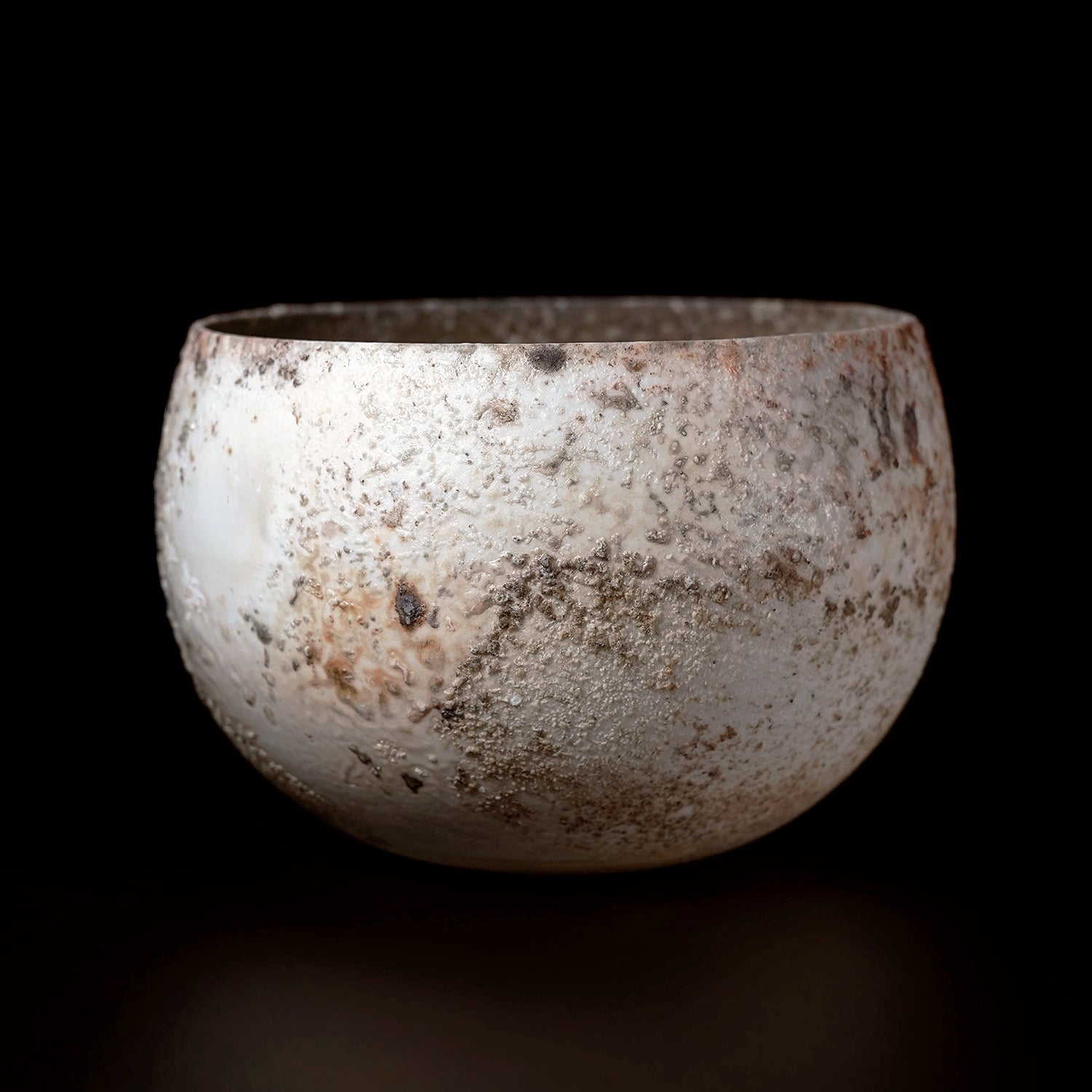 松本治幸　白磁窯変碗　HRYTB015