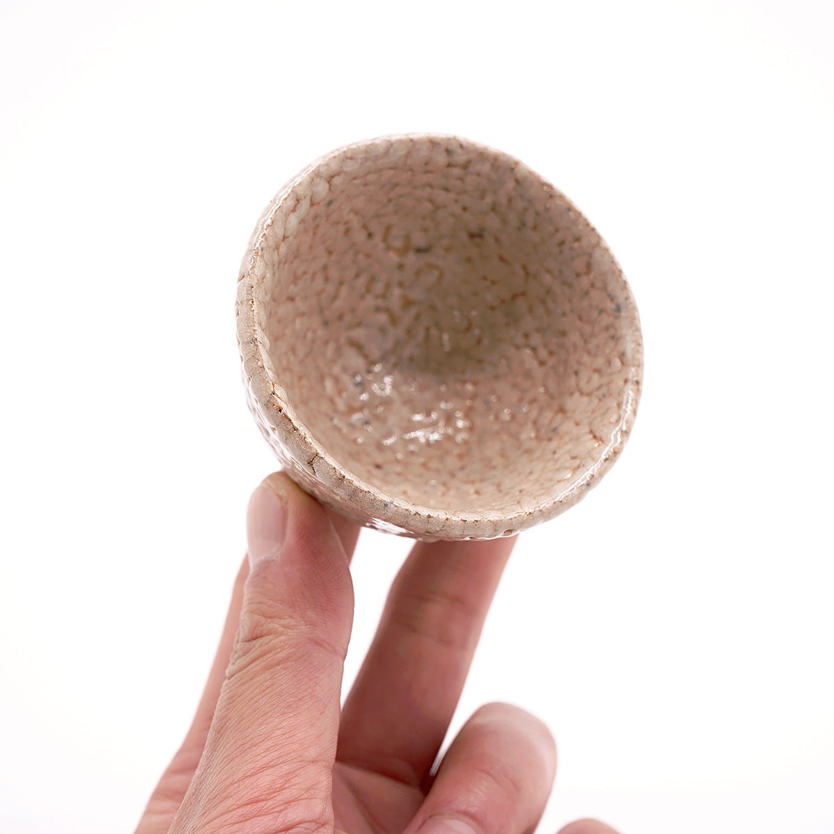 【期間限定】《Life with the Bloom》伊藤千穂　利休白梅花皮ぐい呑　ITCBGN013