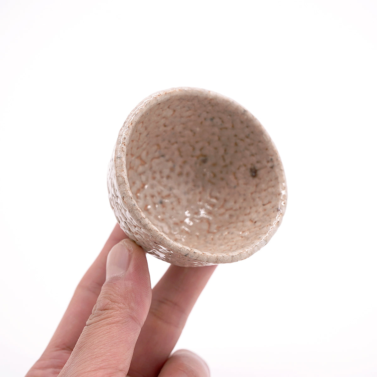 【期間限定】《Life with the Bloom》伊藤千穂　利休白梅花皮ぐい呑　ITCBGN015