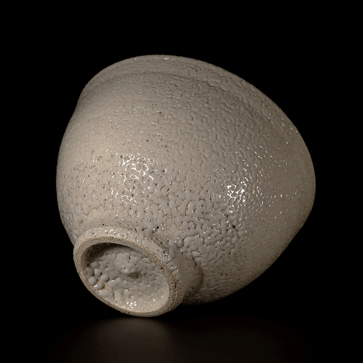 【期間限定】《Life with the Bloom》伊藤千穂　白梅花皮茶碗　ITCBTB006