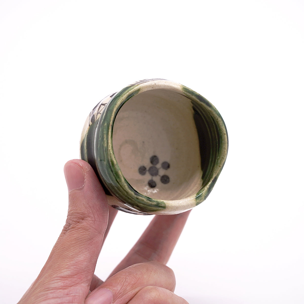 【期間限定】《Life with the Bloom》伊藤千穂　織部ぐい呑　ITCBGN040