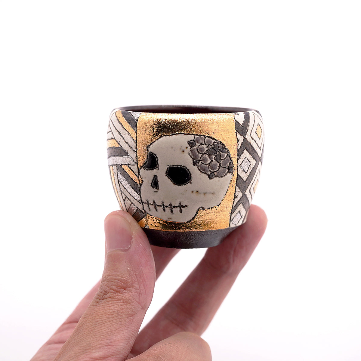 【期間限定】《Life with the Bloom》伊藤千穂　「煌髑髏」ぐい呑　ITCBGN050
