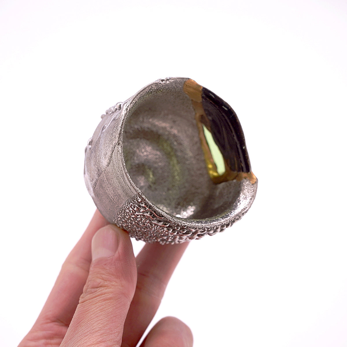 大上裕樹　ガラス呼継ぐい呑　OGYGN070