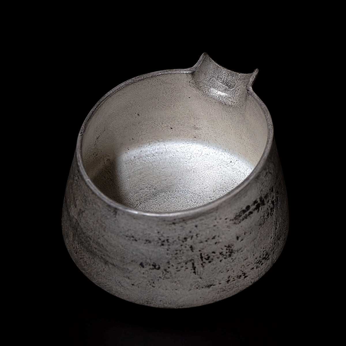 野田里美　侘び銀彩 片口　NODSK013