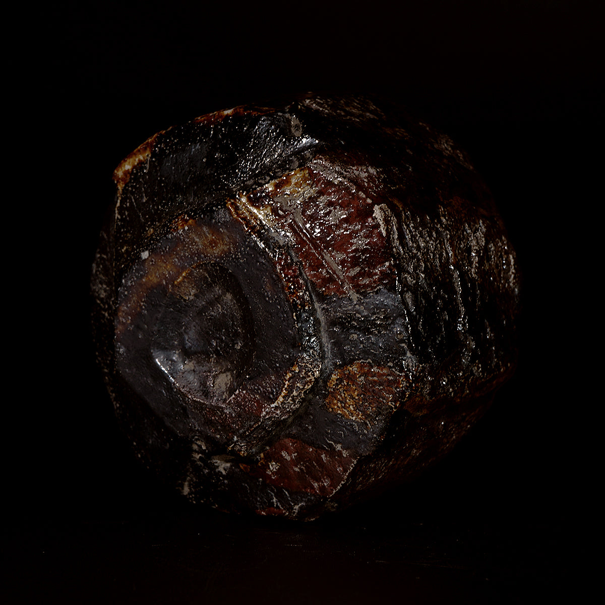 穂高隆児　窯変黒茶盌　HDKTB095