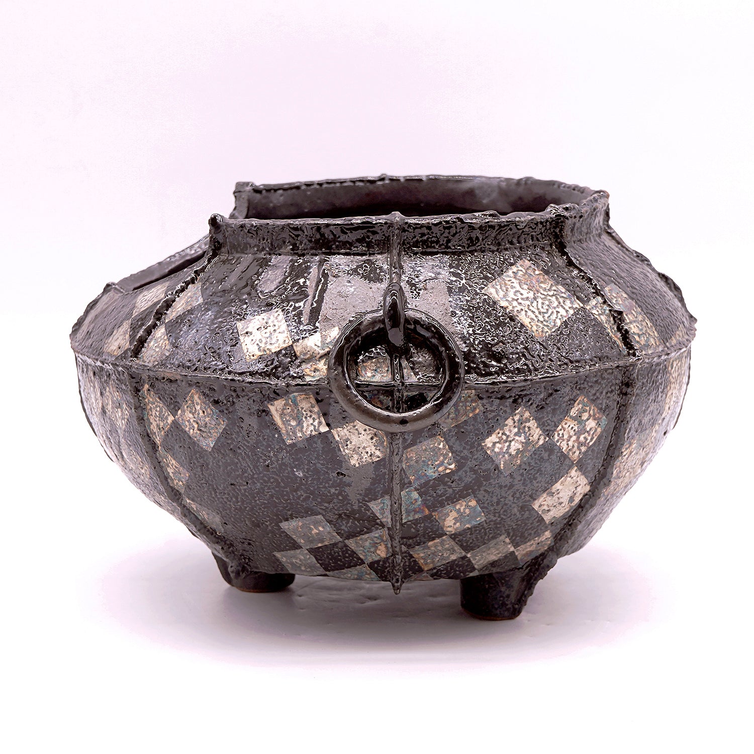 富田啓之　炭化磁土ぐい呑　共箱 富田啓之 炭化磁土ぐい呑 共箱