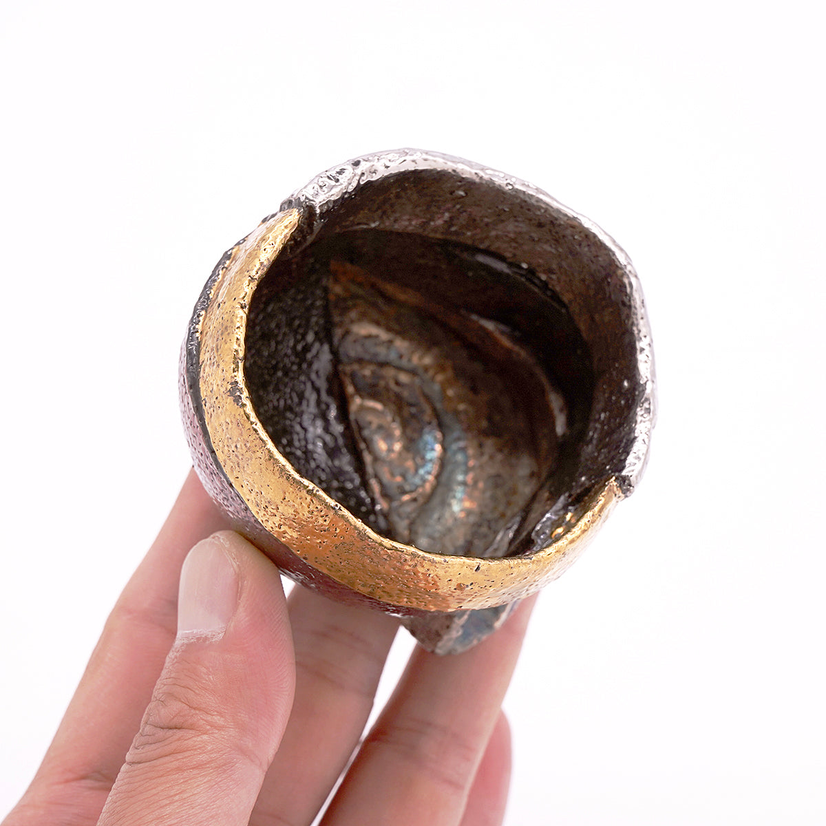 富田啓之 金彩片身替輪切三段ぐい呑 TMTGN173P – 白白庵（PAKUPAKUAN）