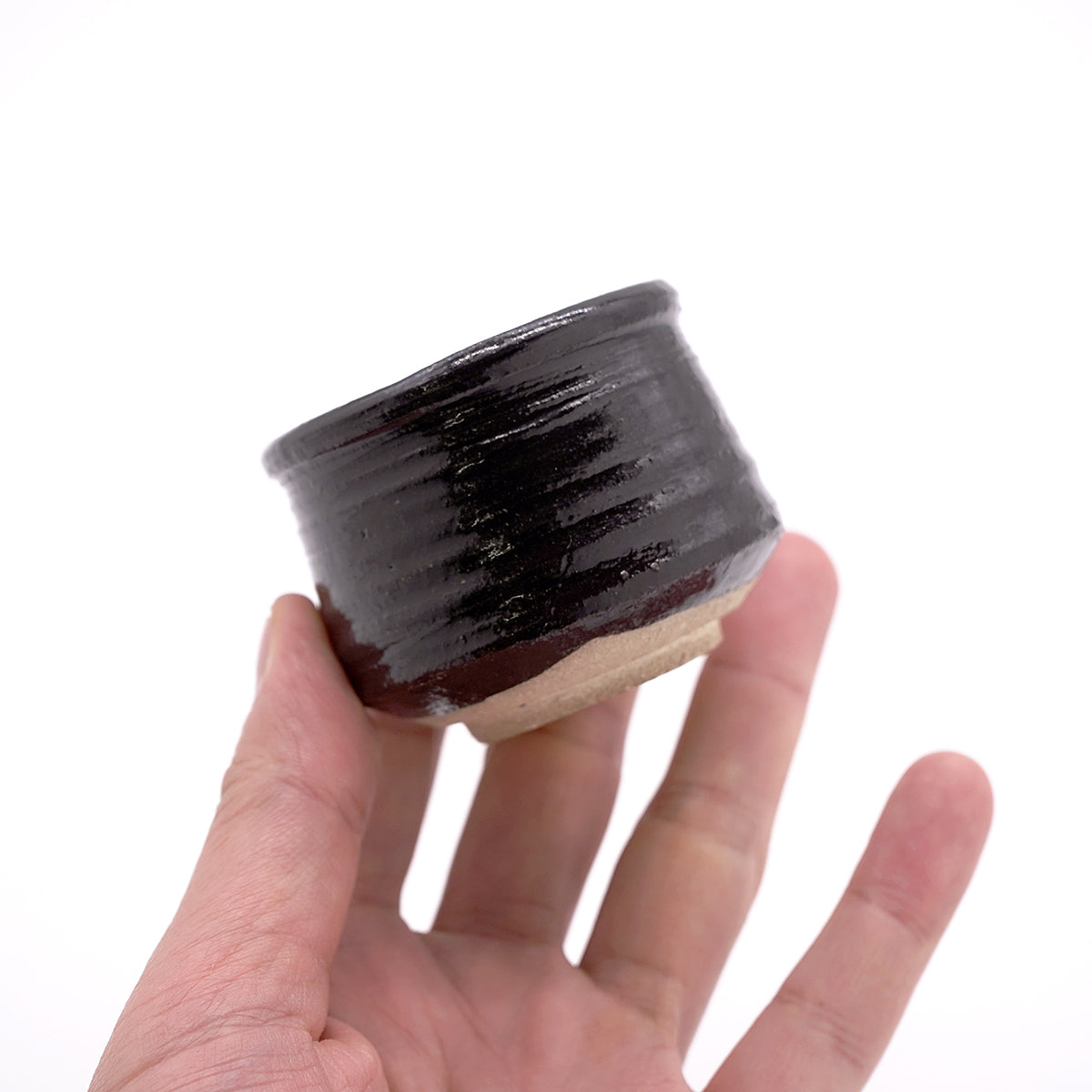 【期間限定】《Life with the Bloom》伊藤千穂　黒織部ぐい呑　ITCBGN005