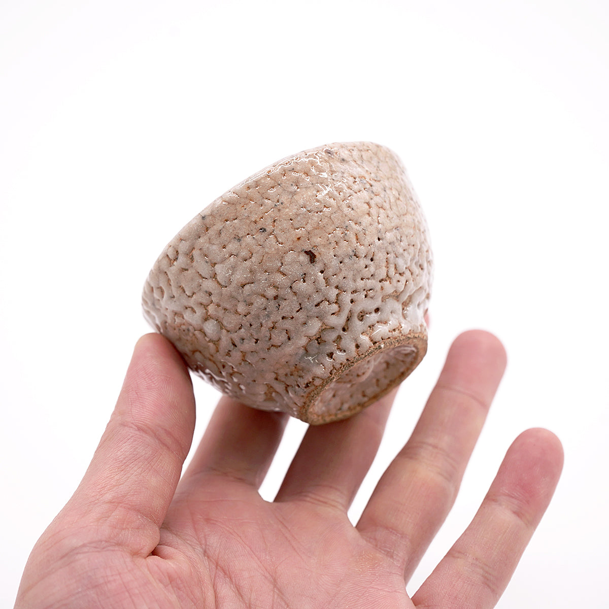 【期間限定】《Life with the Bloom》伊藤千穂　利休白梅花皮ぐい呑　ITCBGN014